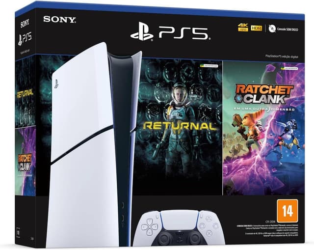 PlayStation 5 Slim Digital + Returnal + Ratchet & Clank: Em Uma Outra Dimensão